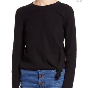 Madewell Elwood Knot Front Black Top XXS